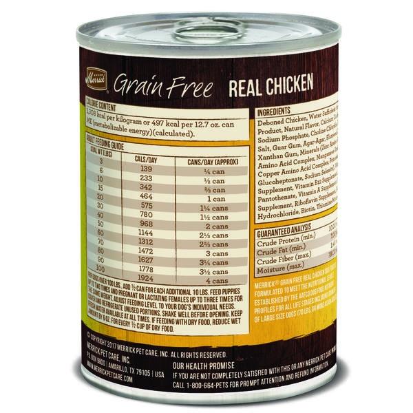 Merrick Grain Free 96% Real Chicken Canned Dog Food - Serving NY - NJ - Pet  Goods Store Pickup