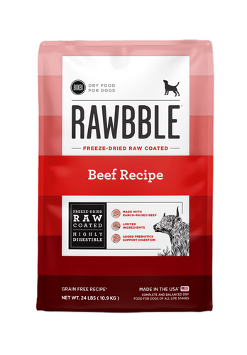 Bixbi Rawbble Freeze Dried Grain Free Beef Recipe for Dogs