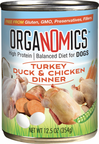 Evangers Organomics Turkey, Duck & Chicken Dinner for Dogs