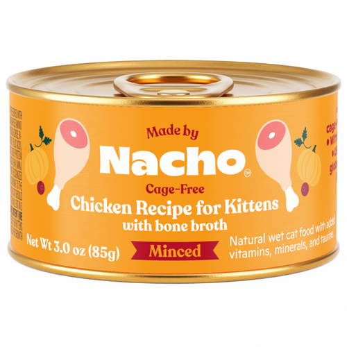 Made By Nacho Cage-Free Chicken Recipe Minced With Bone Broth For Kittens