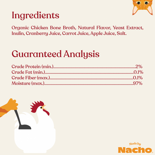 Made By Nacho Cage-Free Chicken Bone Broth Topper Tetra