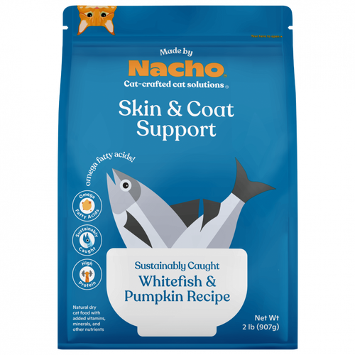 Made By Nacho Skin And Coat Support Sustainably Caught Whitefish & Pumpkin Recipe