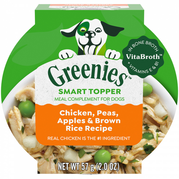 Greenies Chicken Apple Brown Rice and Peas in Bone Broth Wet Dog Food Topper