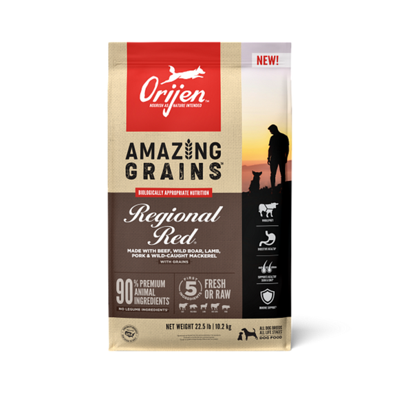 ORIJEN High Protein Amazing Grains Regional Red Dry Dog Food