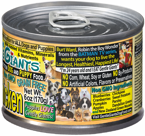 Gentle Giants Non-GMO Grain Free Chicken Dog & Puppy Can Food