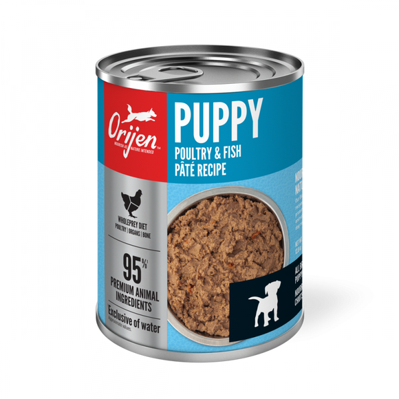 ORIJEN Puppy Recipe, Poultry & Fish Pate, Grain-free, Premium Wet Dog Food