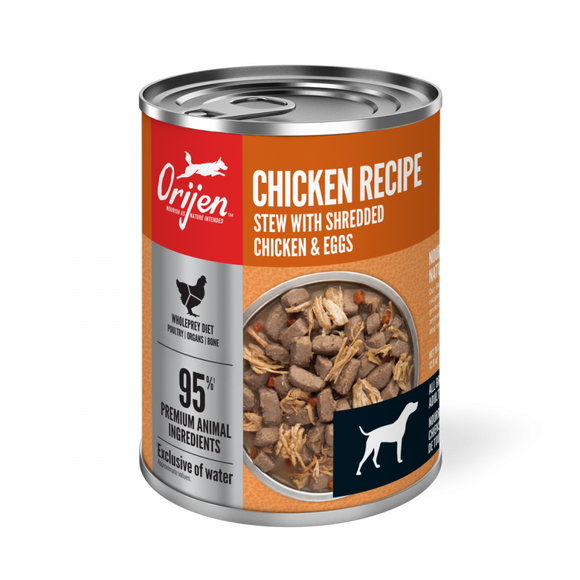 ORIJEN Real Meat Shreds, Grain-free, Chicken Recipe Stew, Premium Wet Dog Food