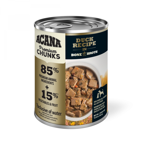 ACANA Premium Chunks Grainfree Duck Recipe in Bone Broth Wet Dog Food