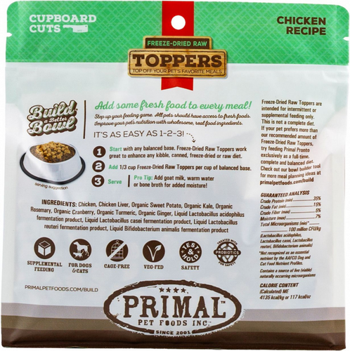 Primal Chicken Cupboard Cuts Dog & Cat Topper