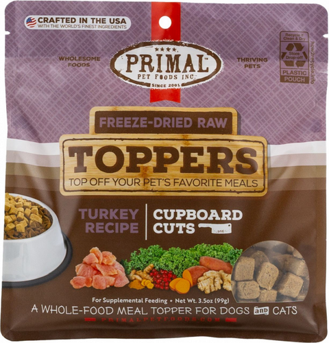 Primal Turkey Cupboard Cuts Dog & Cat Topper