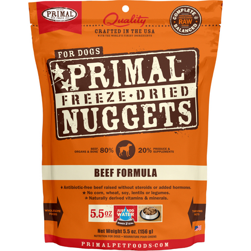 Primal Freeze Dried Nuggets Grain Free Beef Formula Dog Food