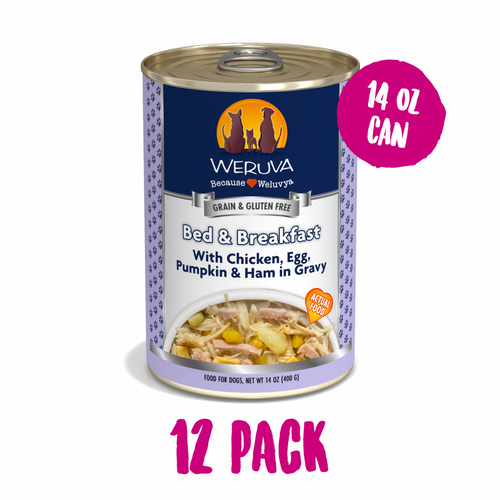 Weruva Bed & Breakfast with Chicken, Egg, Pumpkin & Ham in Gravy Canned Dog Food