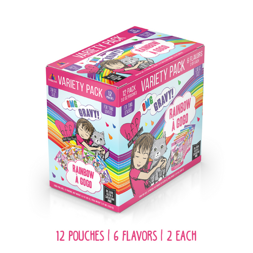 Weruva Grain Free BFF OMG Rainbow A Go Go Cat Variety Pouches Pack