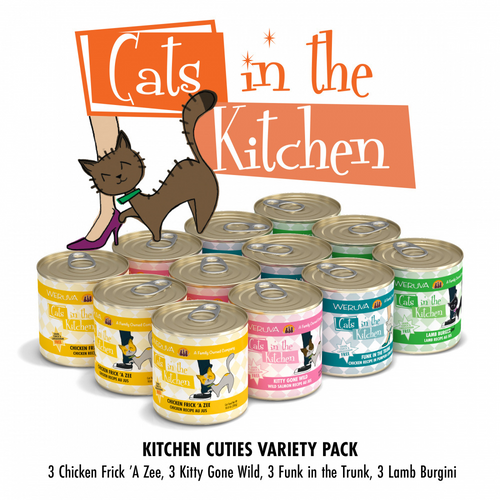 Weruva Cats in the Kitchen Grain Free Kitchen Cuties Variety Pack Canned Cat Food