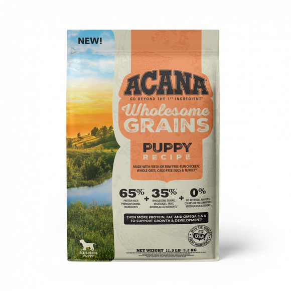 ACANA Wholesome Grains, Puppy Recipe Dry Dog Food