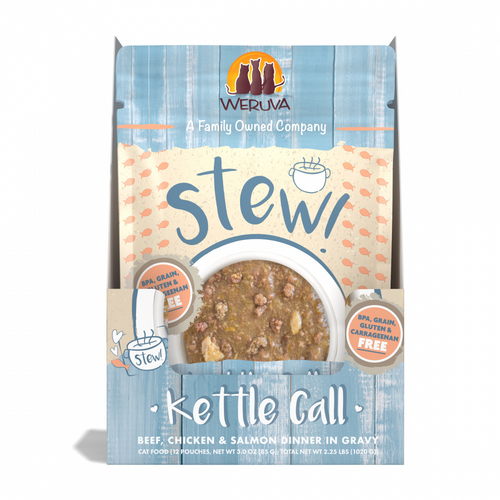 Weruva Classic Cat Stews! Kettle Call with Beef Chicken & Salmon in Gravy Canned Cat Food