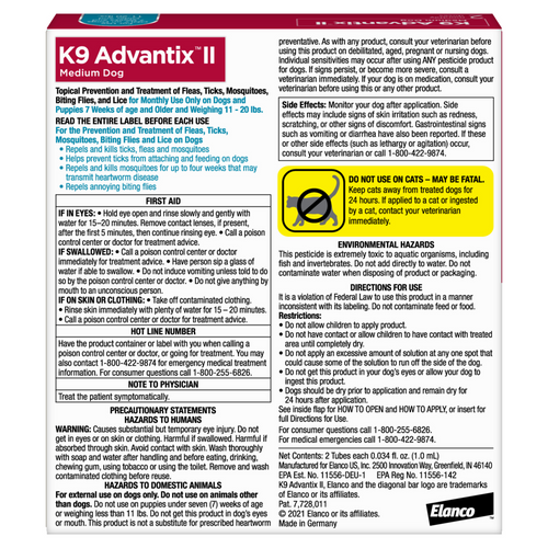 K9 Advantix II Medium Dog Serving NY NJ Pet Goods