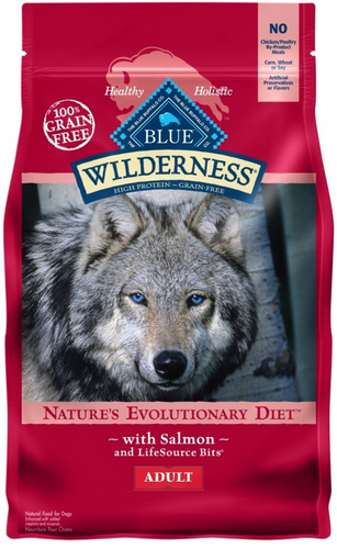 Blue Buffalo Wilderness Grain Free Natural Salmon Recipe Adult Dry Dog Food Serving NY NJ Pet Goods