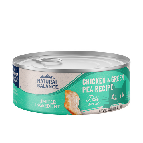 Natural Balance Limited Ingredient Chicken & Green Pea Recipe Canned Wet Cat Food