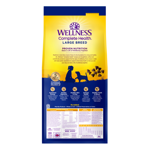 Wellness Complete Health Natural Large Breed Puppy Chicken, Brown Rice and Salmon Recipe Dry Dog Food