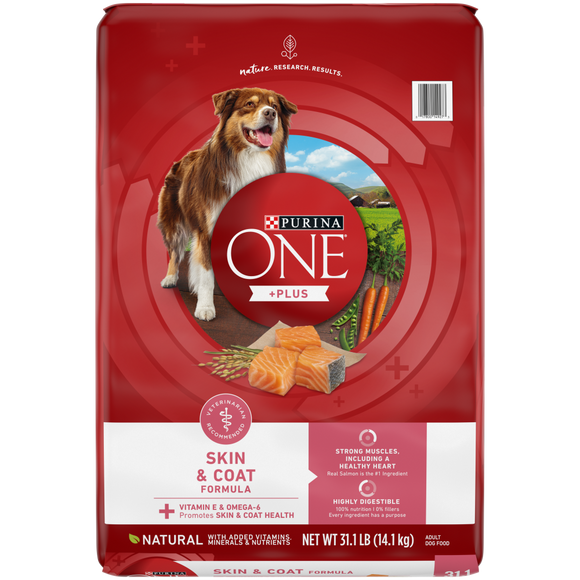 Purina ONE +Plus Skin & Coat Formula Dry Dog Food