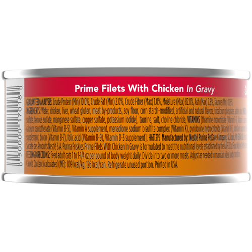 Friskies Prime Filets With Chicken In Gravy Canned Cat Food