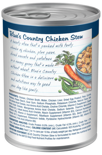 Blue Buffalo Blue's Stew Country Chicken Stew Canned Dog Food