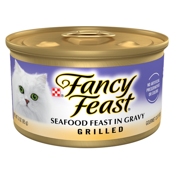 Fancy Feast Grilled Seafood Feast in Gravy Cat Food Canned