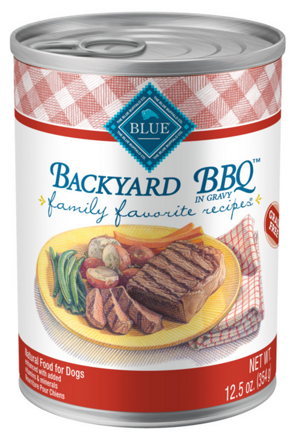 Blue Buffalo Family Favorite Recipes Backyard BBQ Canned Dog Food