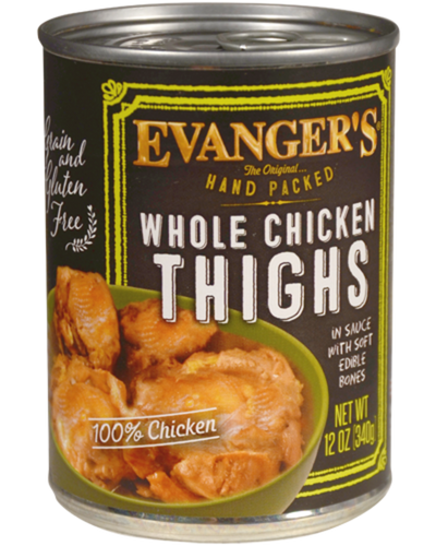 Evangers Super Premium Hand-Packed Whole Chicken Thighs Canned Dog Food