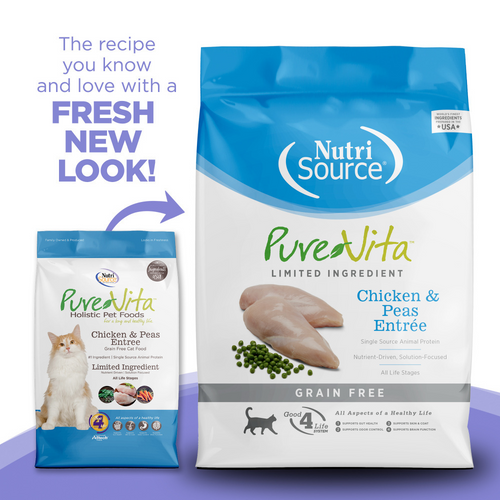 PureVita Grain-Free Chicken & Peas Entree Dry Cat Food