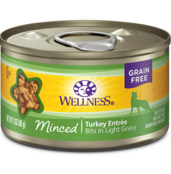 Wellness Grain Free Natural Minced Turkey Entree Wet Canned Cat Food