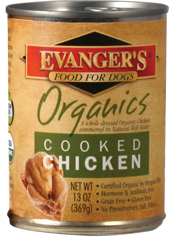 Evangers 100% Organic Cooked Chicken Canned Dog Food