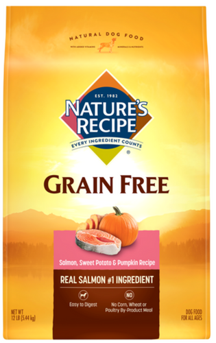 Nature's Recipe Grain-Free Salmon, Sweet Potato & Pumpkin Recipe Dry Dog Food