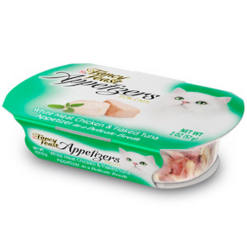 Fancy Feast Purely Natural White Meat Chicken and Flaked Tuna Entree Cat Food Tray