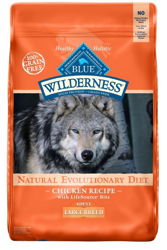 Blue Buffalo Wilderness Grain Free High Protein Chicken Recipe Adult Large Breed Dry Dog Food