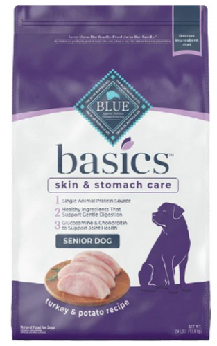 Blue Buffalo Basics Senior Skin & Stomach Care Turkey & Potato Recipe Dry Dog Food