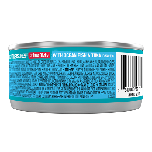 Friskies Tasty Treasures Prime Fillet with Ocean Fish & Tuna Scallop Flavor Canned Cat Food