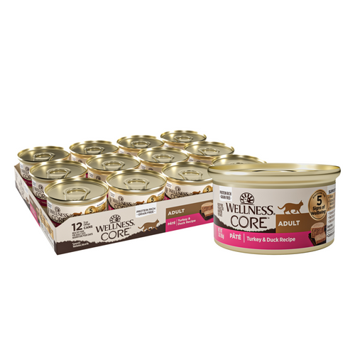 Wellness CORE Natural Grain Free Turkey and Duck Pate Wet Canned Cat Food