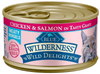 Blue Buffalo Wilderness Wild Delights Grain-Free Adult Meaty Morsels Chicken & Salmon Recipe Canned Cat Food