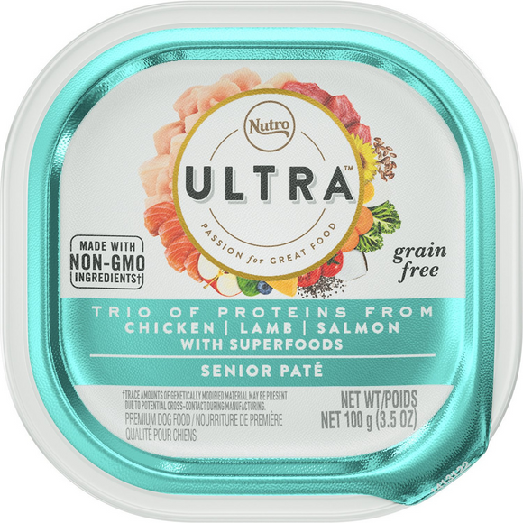 Nutro Ultra Senior Chicken, Lamb, & Salmon Pate Wet Dog Food