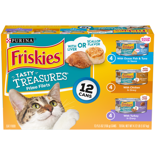 Friskies Tasty Treasures Variety Pack Canned Cat Food Serving NY NJ Pet Goods