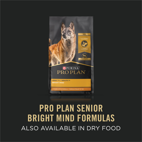 Purina Pro Plan Bright Mind Adult 7+ Beef and Brown Rice Entree Dog Food Tray