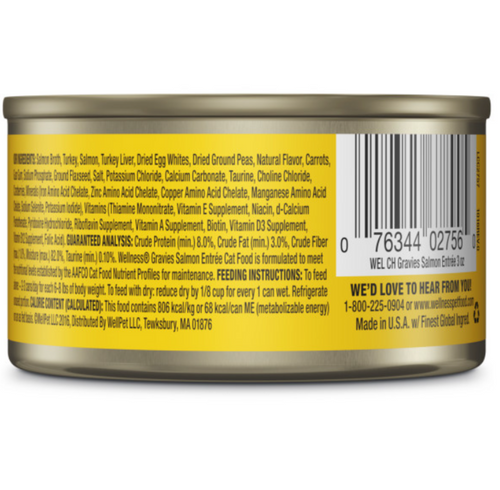 Wellness Natural Grain Free Gravies Salmon Dinner Canned Cat Food