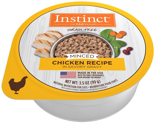 Instinct Adult Grain Free Minced Recipe with Real Chicken Natural Cat food Cups