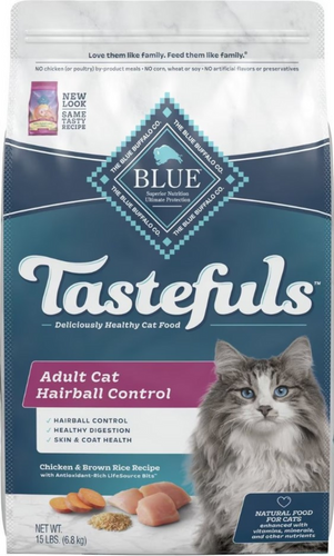 Blue Buffalo Tastefuls Adult Cat Hairball Control Chicken & Brown Rice Recipe Dry Food