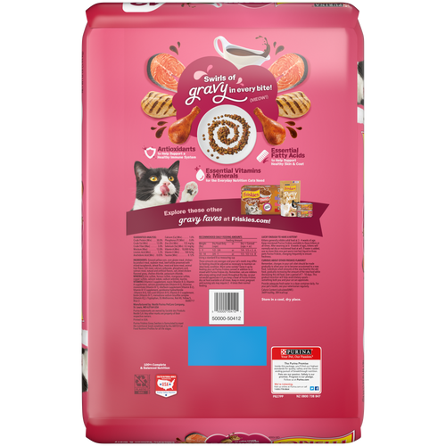 Friskies Gravy Swirlers Chicken & Salmon Flavor Dry Cat Food