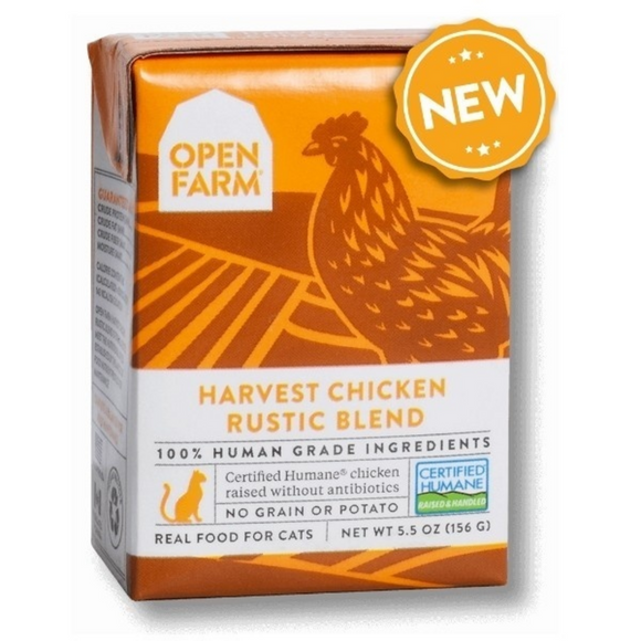 Open Farm Grain Free Harvest Chicken Recipe Rustic Blend Wet Cat Food