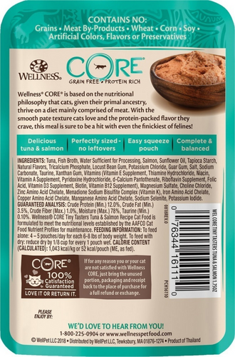 Wellness CORE Tiny Tasters Tuna & Salmon Pate Wet Cat Food