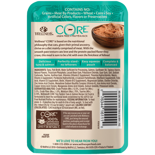 Wellness CORE Tiny Tasters Tuna & Salmon Pate Wet Cat Food